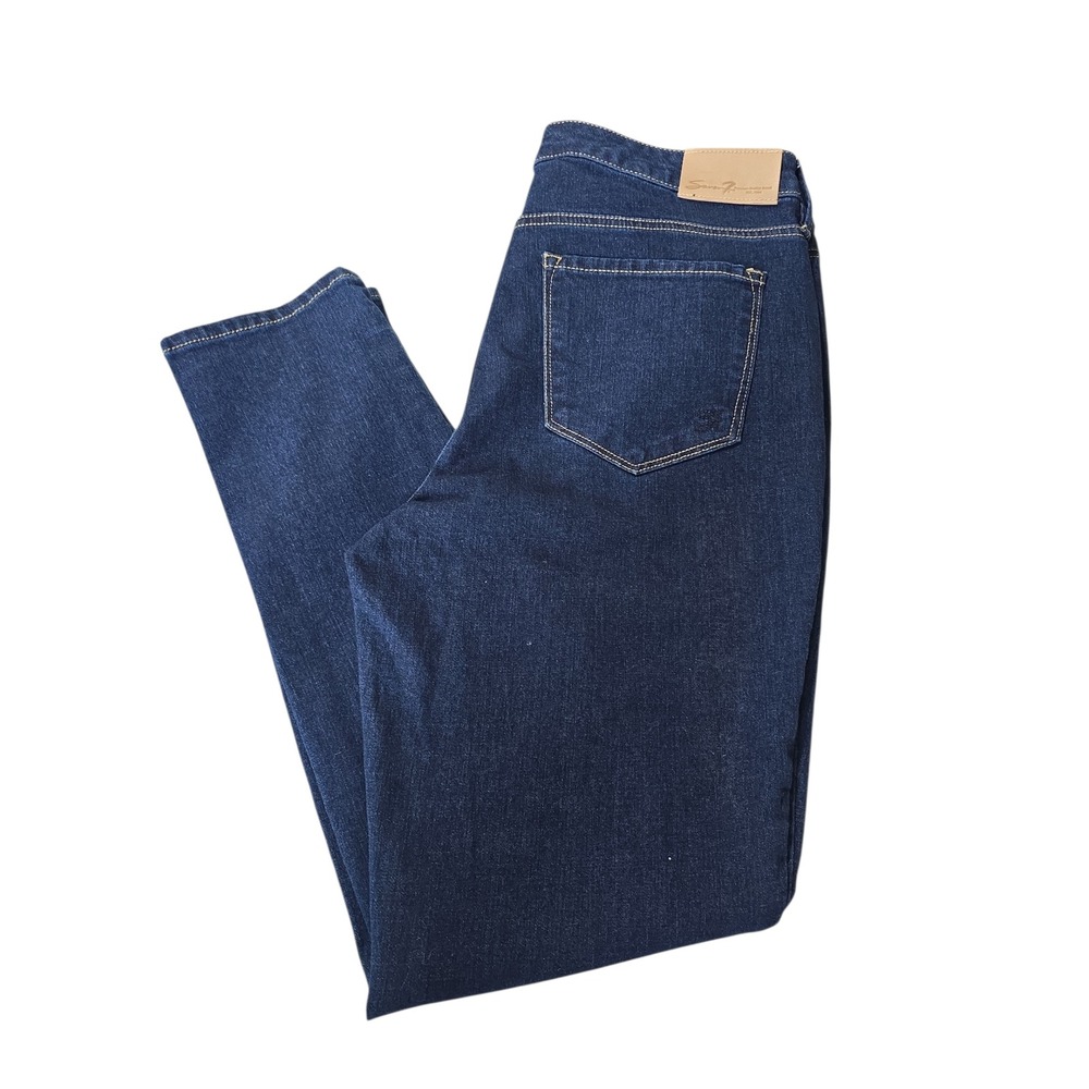 Pre-Owned SEVEN Ladies Skinny Jeans Size 10 Dark Denim Stretchy Great Condition